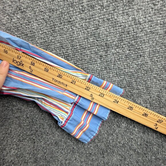 Lauren Ralph Lauren Striped Glue Red Button Up Shirt Size 16 Plus Woven Adult - Picture 13 of 14